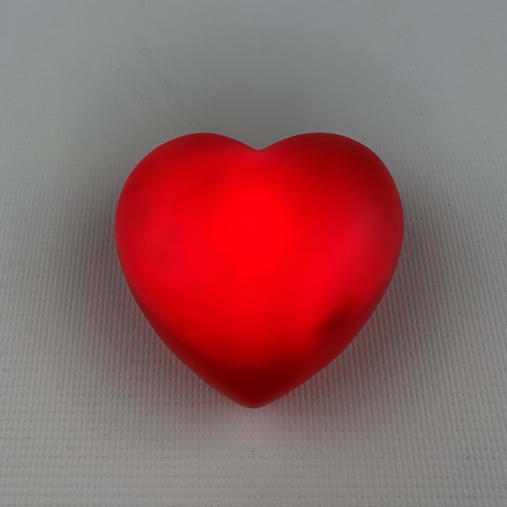 Kalp Şeklinde Kırmızı Renk Led Mum 6 x 6 Cm