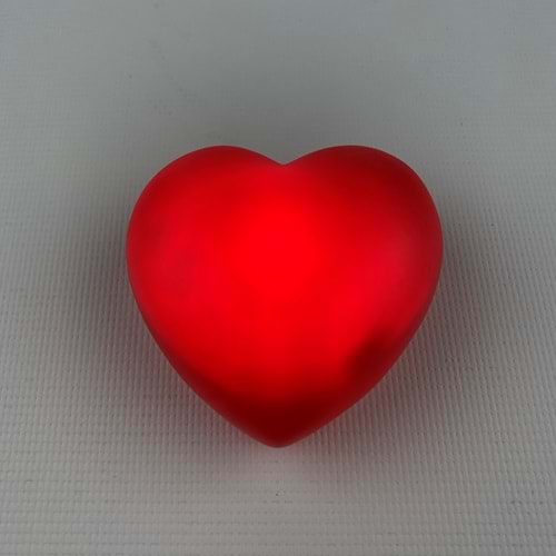 Kalp Şeklinde Kırmızı Renk Led Mum 6 x 6 Cm